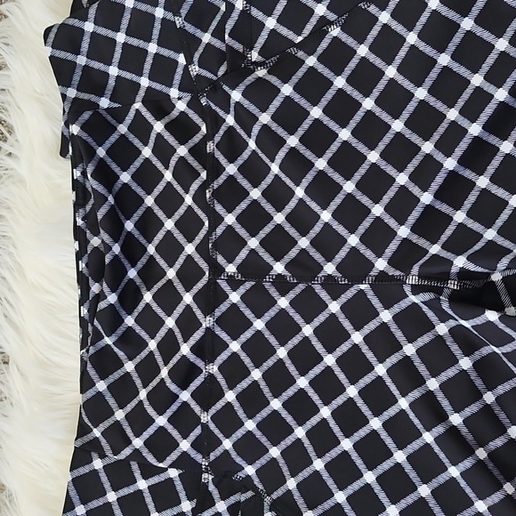 Cato Black and White Window Pane Plaid Leggings - Picture 3 of 14